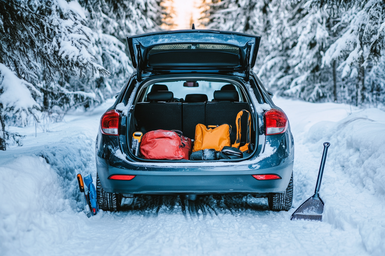 A car with safety items in it