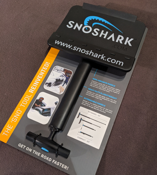 SnoShark in retail packaging